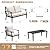SunloungeCo 4-Piece Patio Furniture Set, Wider Outdoor Metal Seating Sofa with High Back & Loveseat, Coffee Table, All Weather Metal Conversation Set for Backyard, Poolside, Deck-Beige