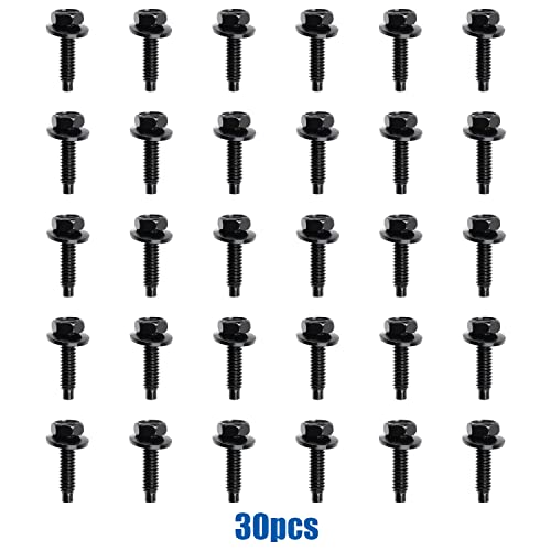 Image of 30pcs 1 /4 inch-20 X 1 Hex Head SEMS with Dog Point Body Bolts for Chrysler 6025329
