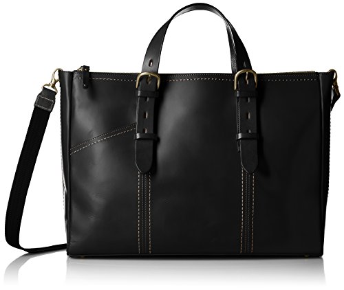 BAGEX 23-0573 BK All-Leather Business Tote, Freestanding Bag, Can Store 10 Inch Tablets, Made in Japan, Shoulder Strap Included, Black