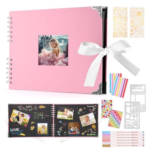 Album Fotografico Personalizzabile Rosa 80 Pagine