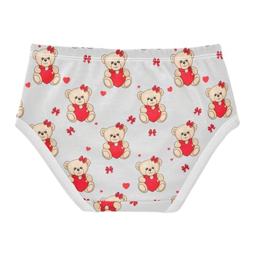 Cute Teddy Bears Red Hearts Toddler Girls's Underwear 2T 202c18102