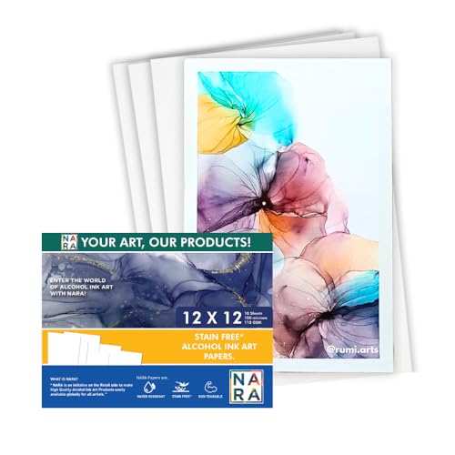 NARA Alcohol Ink Paper - 10 Sheets (12x12)