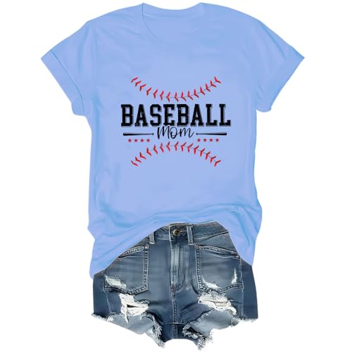 woati Baseball Mom Shirt Baseball Mom Tee Carolina Blue