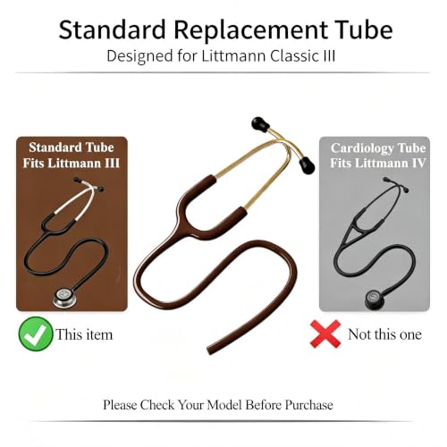 Image of Stethoscope Replacement Tube Chocolate Tubing fits for Littmann III