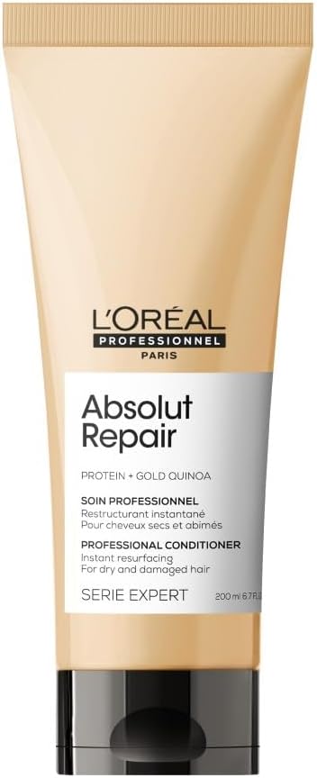 L’Oréal Professionnel Conditioner, With Protein And Gold Quinoa for Dry And Damaged Hair, Serie Expert Absolut Repair