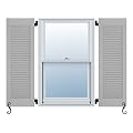 Atlantic Architectural All Louver, Louver Colonial Shutters (Per Pair), 13"W X 44"H, Chelsea Gray