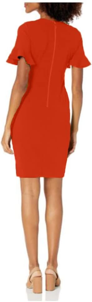 vestido calvin klein naranja
