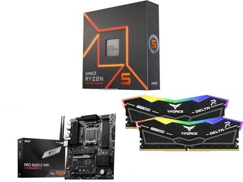 Newegg CPU Motherboard Memory Combo - Ryzen 5 7600X Bundle with PRO B650-S WiFi and TG T-Force 16GB (2X8GB) DDR5 6000