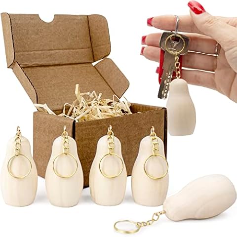 AEVVV DIY Blank Nesting Doll Keychain Set Cover