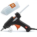 Pistola Colla a Caldo con 10 Stick Inclusi - Pistola Incollatrice per Bricolage Fai da Te Riparazioni Artigianato - Colla Rapida per Legno Plastica Tessuti