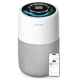 Provirtec Air Purifier with PM2.5 Real-Time Display & Air Quality Monitor, All-in-One Auto Mode & APP Control, Covers Up to 916 Sq Ft, H13 HEPA Filter for Allergies, Pet Hair, Smoke, Odor, Pollen