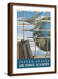 ART.COM Wall Art Print Poster for US Air Force Academy on Brown Frame, 16" x 22"