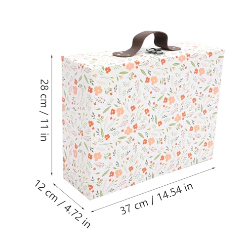 RUNROTOO Mini Maleta de Papel para Almacenamiento y Embalaje, Caja Decorativa Multifuncional de Papel Elegante para Regalos en Bodas y Hogar