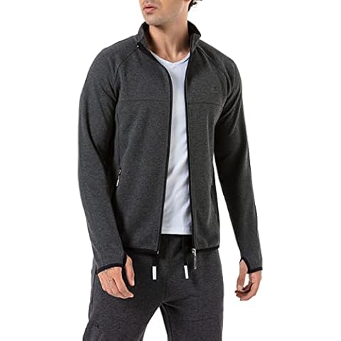Redbridge Sudadera con Cremallera para Hombre Suéter Deportivo Gris Oscuro Cover