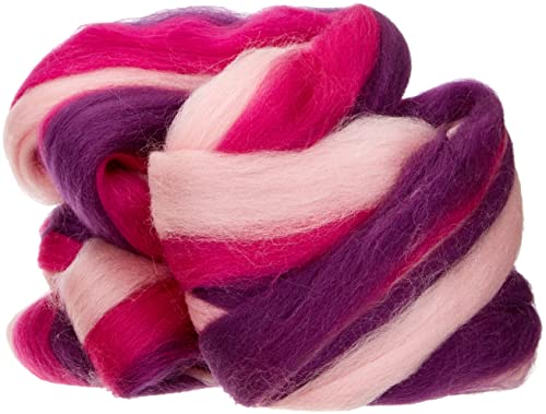 Rayher Merino Comb, im Band, 21 mic, Blister Pack 50 g Pink/Purple