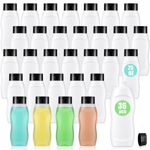 Flacons distributeurs vides 750 ml pour articles de toilette et shampooing en plastique 36 pcs