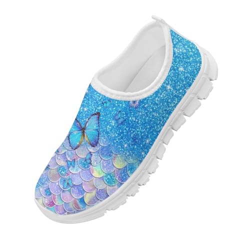 Little Kids Slip On Walking Shoes Breathable Athletic Fitness Shoe Light Elastic Sneakers for Indoor Outdoor Size 11-15 White Sole