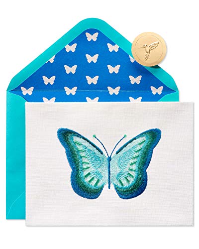 Carte d'anniversaire papillon brodé Papyrus : le cadeau parfait pour elle