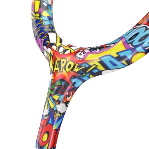 Image of MDF Instruments Graffiti Black MD One Epoch Lightweight Titanium Stethoscope, Adult, Graffiti Tube, Black Chestpieces-Headset, MDF777TGFBO | Dual head, Lightweight, Trusted since 1971, Lifetime warranty, Free-Parts-for-Life, Latex-free, For doctors, nurses, students