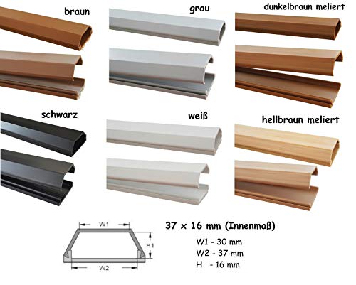 Kabelkanal 20x10 mm Eiche Holzoptik – selbstklebend – 1 m