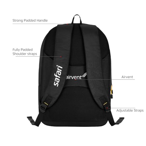 Image of Safari 43L Expandable Laptop Bag with Armor Base, Raincover, 3 Compartments, Compression Straps, Large Size Travel Bag, Ideal For 3-4 Days Staycations, Hiking, Office Bag
