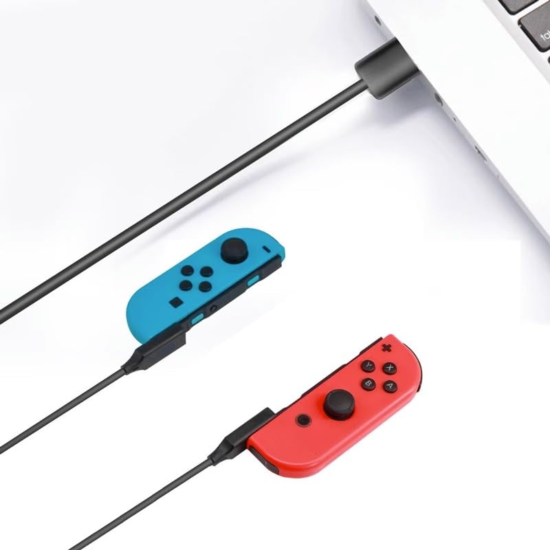 HONCAM Portable Switch Joycon Charger Cable,98.4IN Replaces The Original Switch Charger Dock,Travel Replace Joycon Charging Dock - Small and