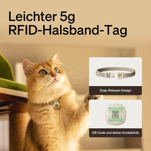 PETLIBRO RFID Futterautomat für Katze, 5G Wi-Fi Automatischer Haustier-Futterspender, Katzen-Futterautomat mit Collar-Tag-Sensor, Automatischer Katzenfutterspender mit App, 1–10 Mahlzeiten, 3L