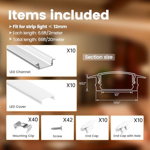 Tira LED RGB alta densidad 5 metros con canal aluminio U miniatura 3