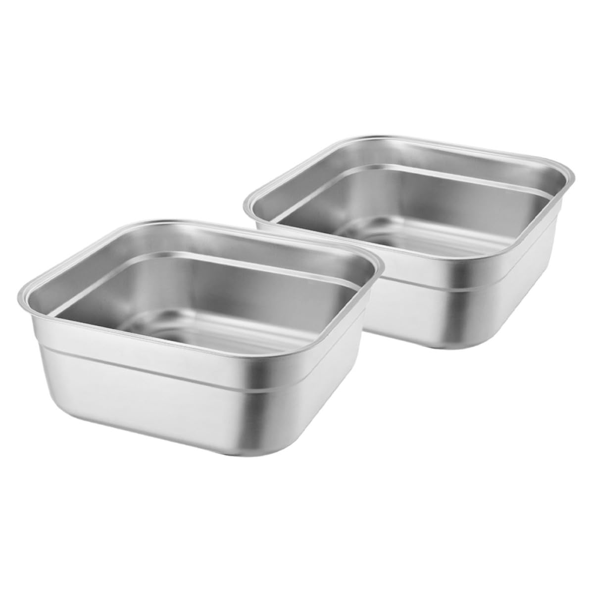 Lavabo de acero inoxidable de alta resistencia juego cuadrado multiusos de 2 piezas