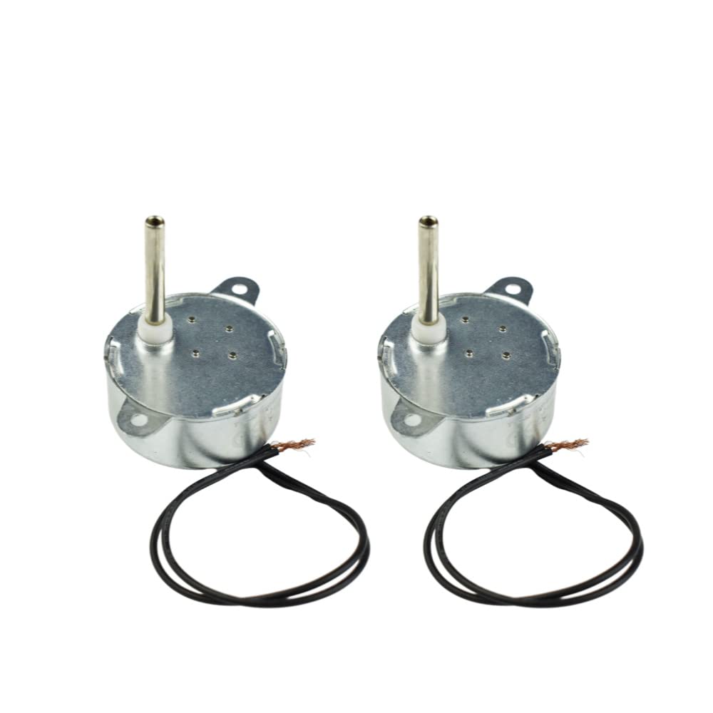 CONQUERALL 2PCS Synchronous Motor TYC-40 12V AC Motor 5RPM CW/CCW Inner-Shaft Length 33mm for Christmas Tree Desktop Christmas Tree Decorative Colored Lights