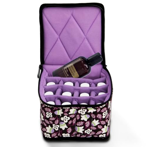 Weljoy 13 Bottle Essential Oil Carrying Case for 100ml, 30ml Bottles Storage Travel Bag with Adjustable Spacing for Roller and Dropper Bottles, lipstick (bellwort) by Weljoy - Used condition - US$14.46