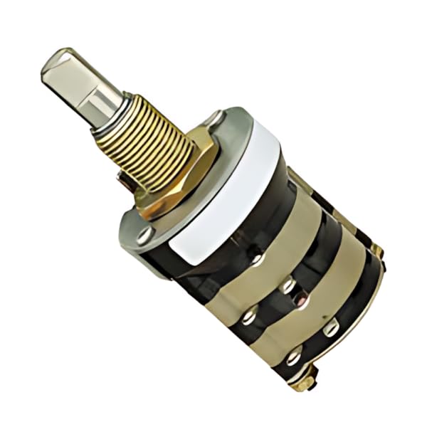 443122-1-04N Switch Rotary SP4T 4 Flatted Shaft Solder Lug 1A 115VAC 115VDC Momentary Automotive