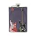 Tizorax guitares électriques Art Poche Flasque en acier inoxydable, Pichet, le camping, Pot de vin, cadeau pour homme ou femme, 226,8 gram