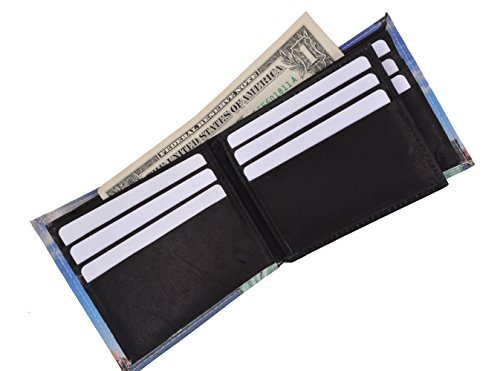 MARSHAL Statue of Liberty Genuine Leather Men's Bifold Wallet Multi Card ID Center Flap4