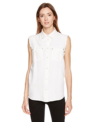 Chemise en jean sans manches Diesel le denim blanc non transparent