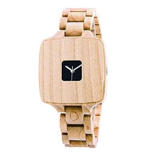 Montre bois femme anti-allergie avec mécanisme quartz et bois léger