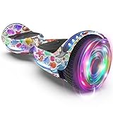 HOVERSTAR Electric Hoverboard with Certified HS2.01 Bluetooth Flash Wheel with LED Light Self Balancing Wheel Electric Scooter