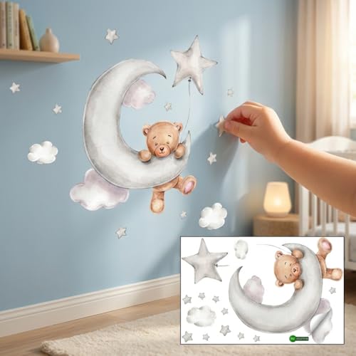 Vinilos decorativos oso caricatura para pared miniatura 1