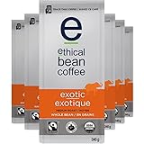 Ethical Bean Coffee Exotic Whole Bean Medium Roast Coffee, 340g (Pack of 6)
