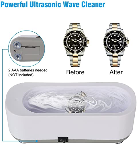 Ultrasonic Jewelry Cleaner - Protable Professional Ultrasonic Cleaner Machine For Jewelry, Ring, Silver, Retainer, Eyeglass, Watches, Coins #TOP5