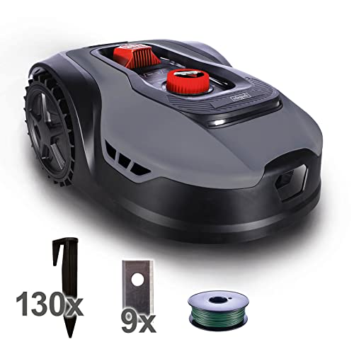 Scheppach Mähroboter RLM500W bis zu 500 qm² | 18cm Schnittbreite | 20-60 mm Schnitthöhe | Regensensor | WiFi & BT | App gesteuert | 35% Steigung | mit Station, 9 Messer, 100m Kabel & 130 Haken – Bild 3