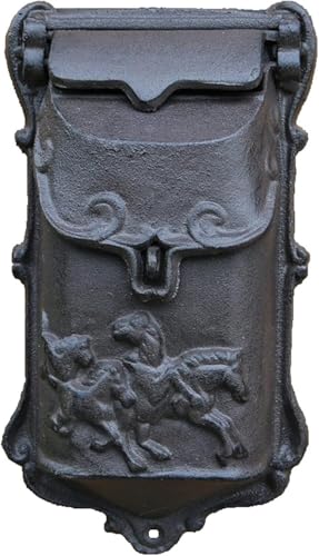 Buzón de Pared - Buzón de Pared, Organizador de Correo Desgastado para Recibir Cartas, periódicos, revistas y decoración, buzón de Hierro Fundido de Capacidad Media