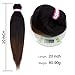 Dorsanee Ombre Brown Braiding Hair Pre Stretched 20 Inch 8 Packs Braiding Hair Extensions for Crochet Box Braids Twists Locs Hair Itch Free Soft Yaki Texture Hot Water Setting (20inch,#1B/30)