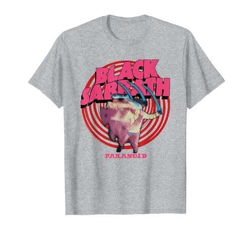 Black Sabbath Paranoid Classic Rock Album Music Art Print T-Shirt, Men, Heather Grey, X-Large