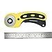 AUTOTOOLHOME 45mm Wavy Rotary Cutter 10pc Pinking Circular Refill Blades Fabric Paper Cutters Cutting Knife Patchwork Leather Sewing Tool
