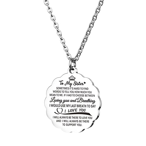 HOFOYA To My Daughter Inspirational Sunflower Pendnat Necklace,Sister Necklace from Sister Brother,Daughter Sister Granddaughter Birthday Gift,Mothers Day Valentines Gifts for Family or Friendship.