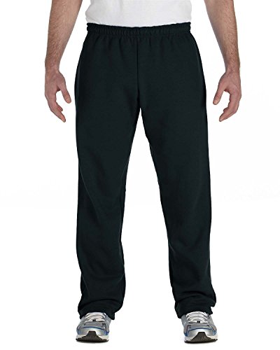 By Gildan Gildan Adult Heavy Blend 8 Oz, 50/50 Open-Bottom Sweatpants - Black - S - (Style # G184 - Original Label)