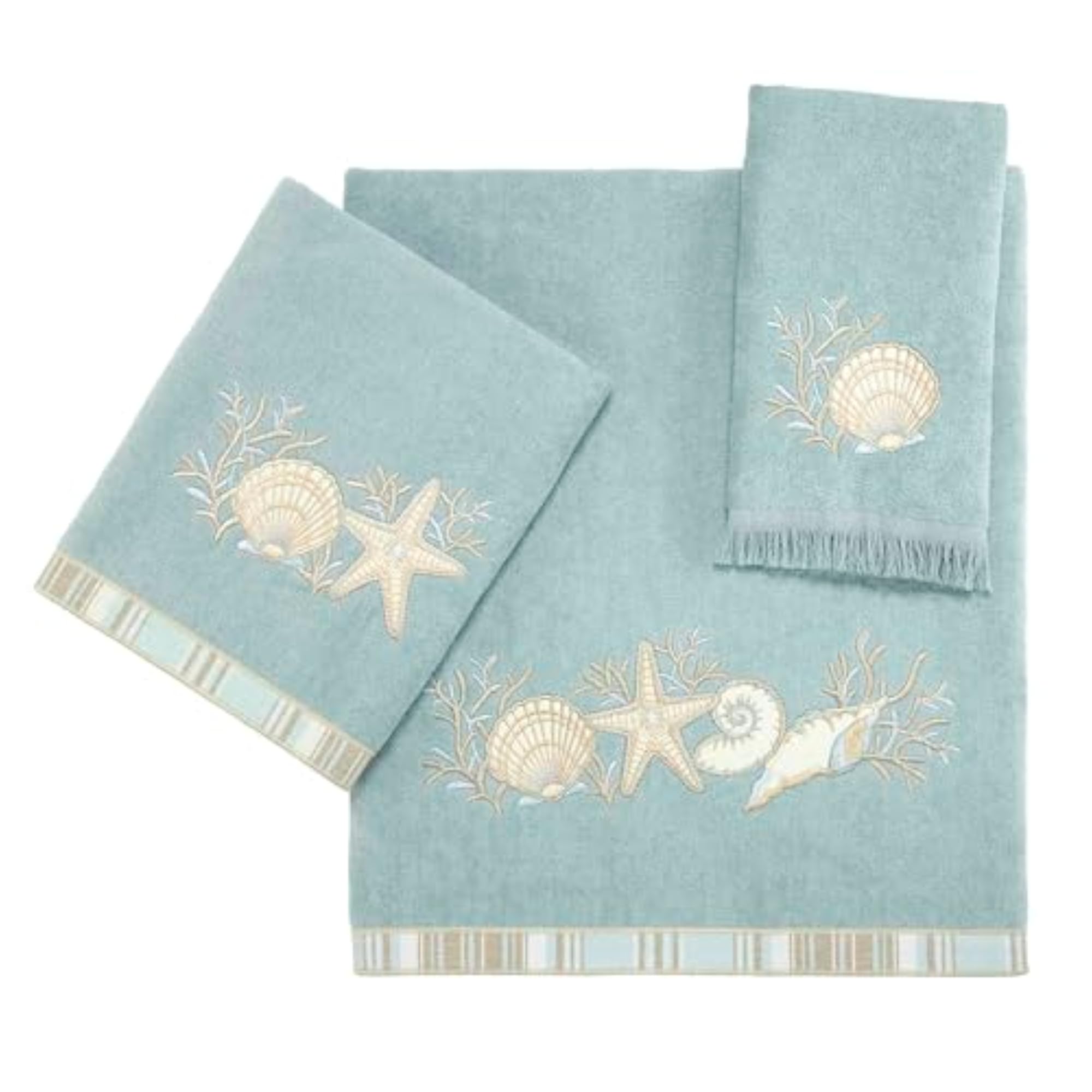 Sand Shells Finger Towel, Medium Size, Decorative Gift