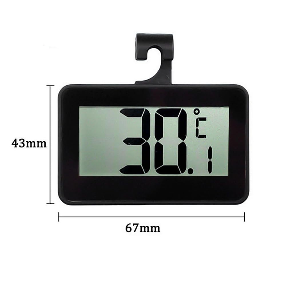 Thermomètre et hygromètre domestique polyvalent, numérique LCD, for chambre à coucher, sous-sol, stockage au froid, réfrigérateur, thermomètre (Color : With Humidity Black)