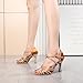 EAKLVB Women Ballroom Dance Shoes Diamond Fashion Modern Latin Salsa Bachata Practice Performance Dance Shoes (Brown, Adult, Women, 12, Numeric, US Footwear Size System, Medium)